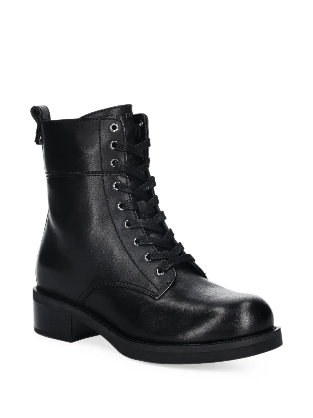 Michael Kors Lyle leren combat boots Zwart