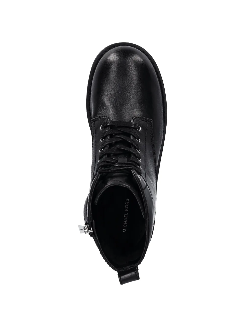Michael Kors Lyle leren combat boots Zwart