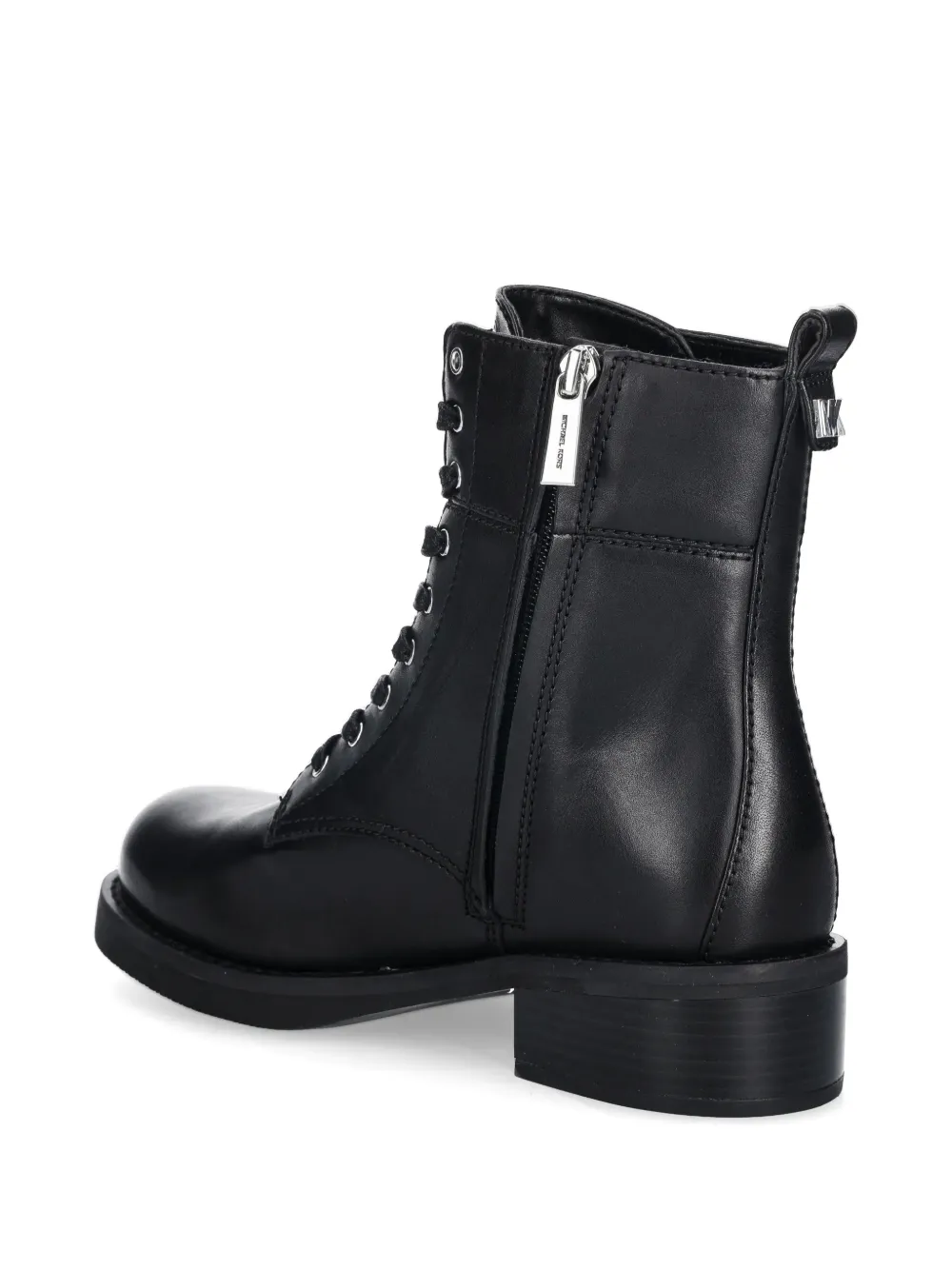 Michael Kors Lyle leren combat boots Zwart