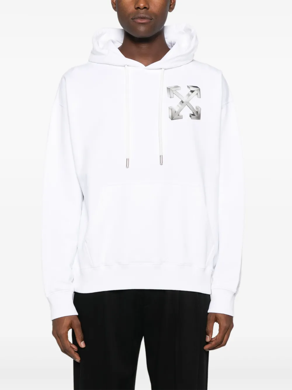 Off-White Hoodie met logoprint Wit