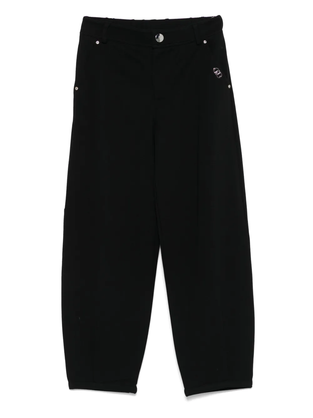 Liu •jo Logo-plaque Pants In Black
