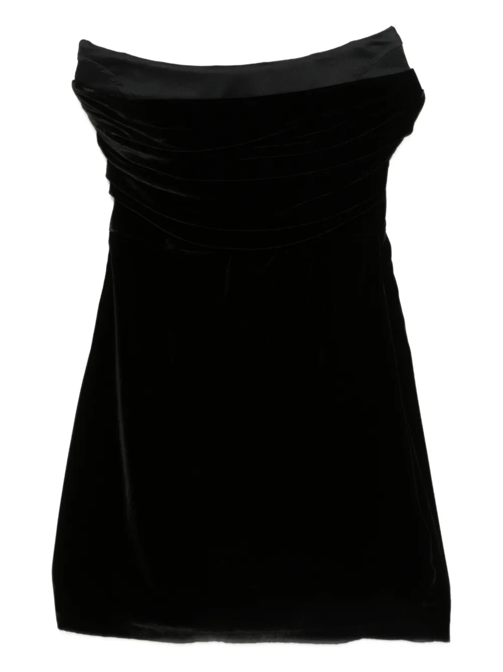 Amen ruched strapless dress - Nero