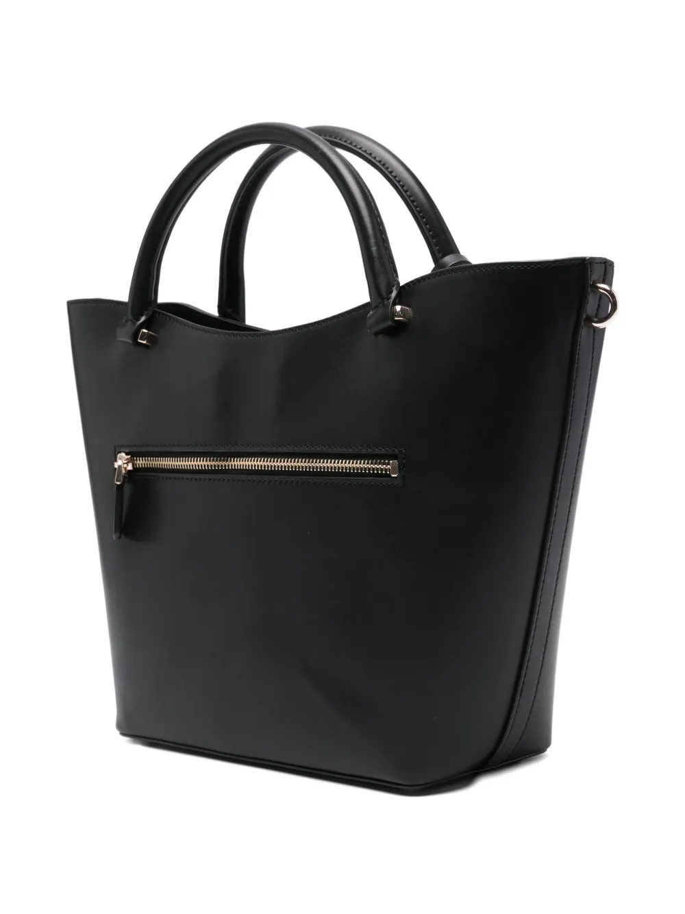 Guess Usa Jane Logo-charm Tote Bag In Black