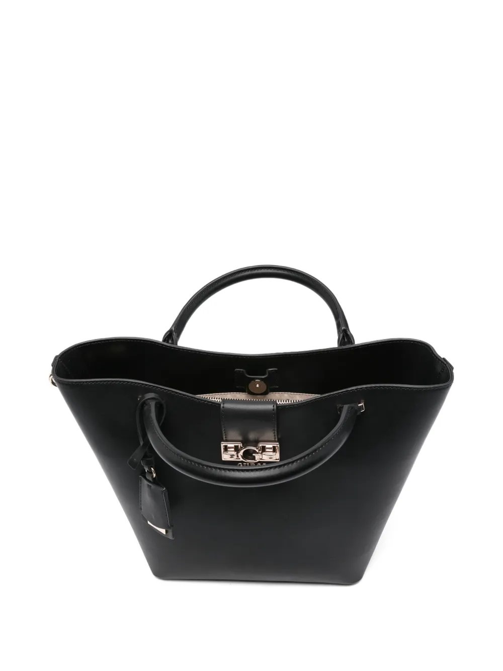 Guess Usa Jane Logo-charm Tote Bag In Black