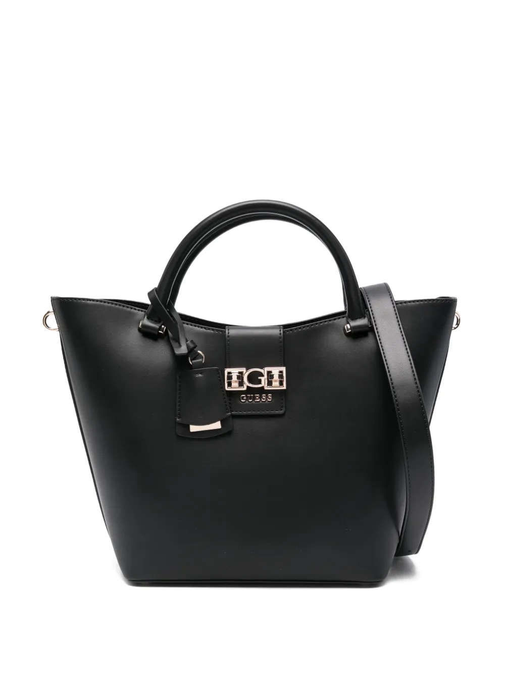 Guess Usa Jane Logo-charm Tote Bag In Black