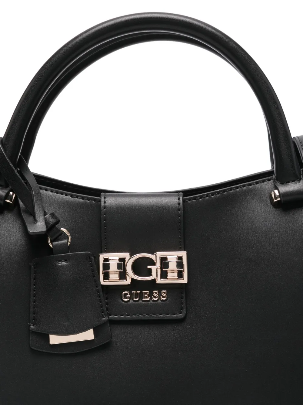 Guess Usa Jane Logo-charm Tote Bag In Black