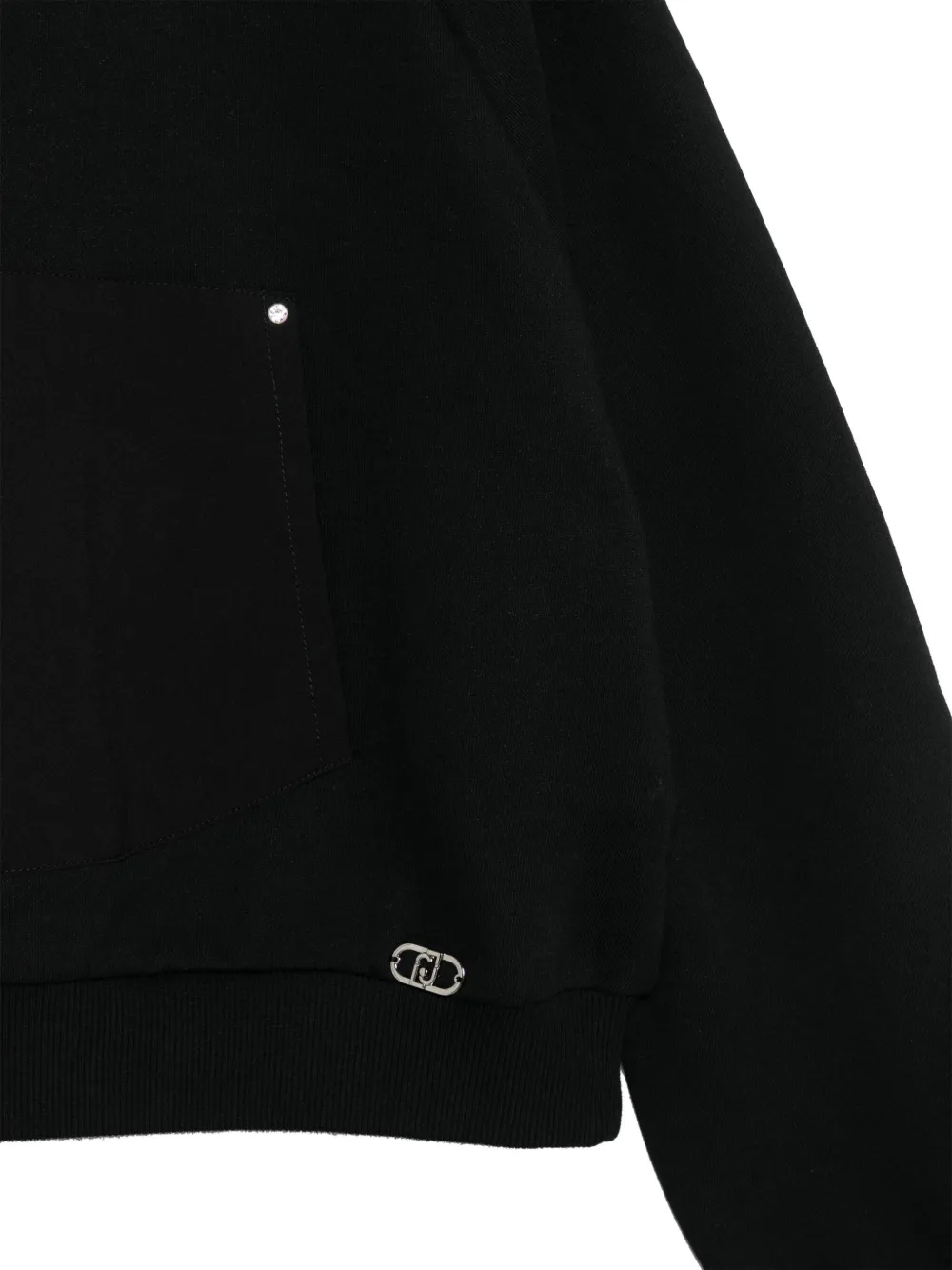 Liu Jo Kids Sweater met logoplakkaat Zwart