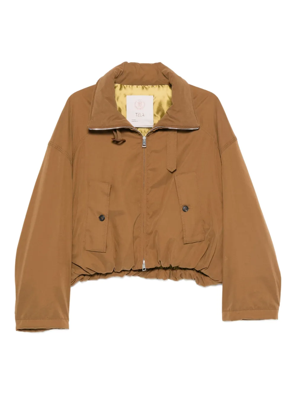 Tela Zip-up Pocket Jacket In Brown