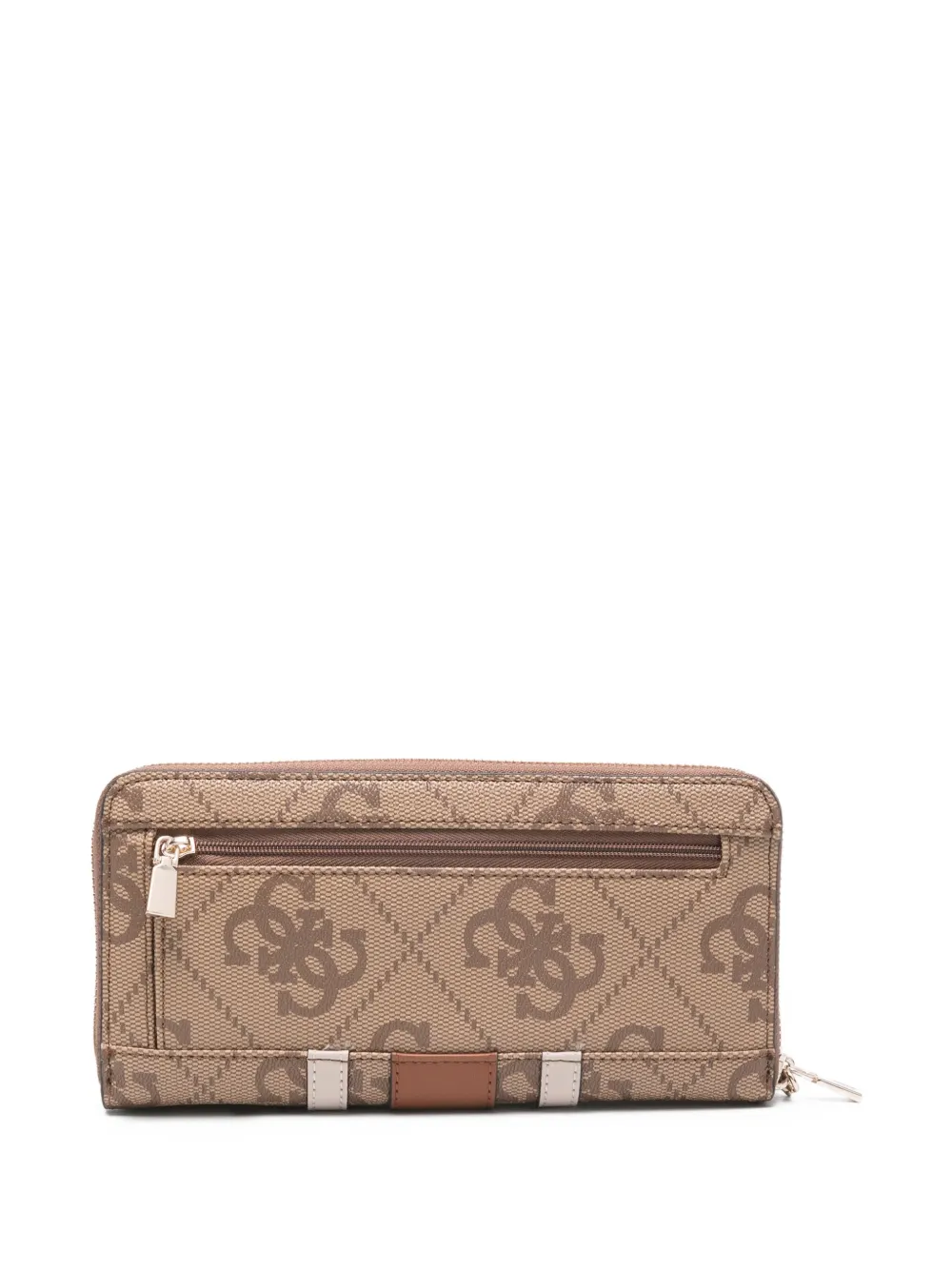 GUESS USA logo-plaque panelled wallet - Beige
