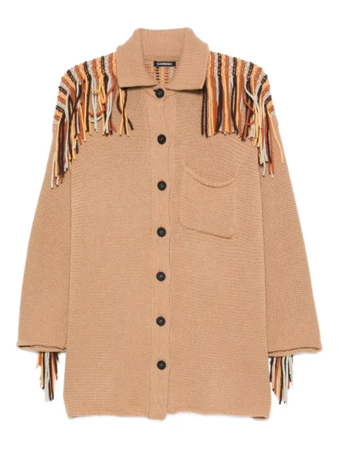 Canessa fringed-panel cardigan