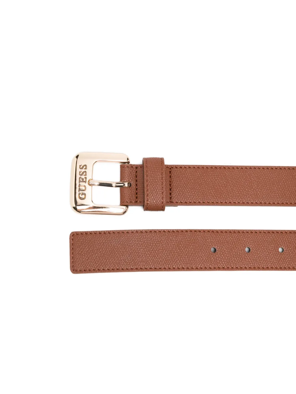GUESS USA logo-buckle leather belt - Bruin