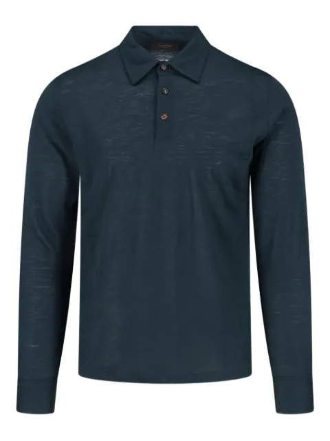 Zanone buttoned virgin-wool polo shirt