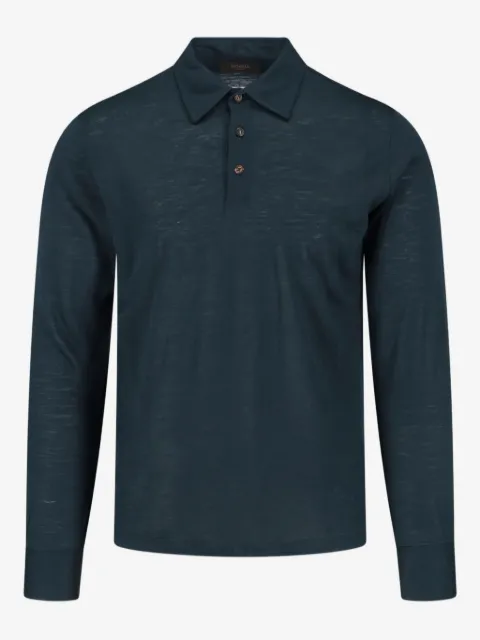 Zanone polo en laine vierge à design côtelé