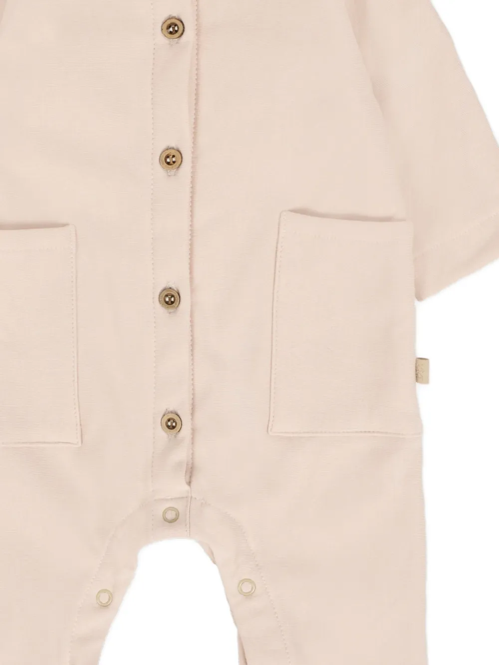 Bamboom Collared Babygrow In Neutral