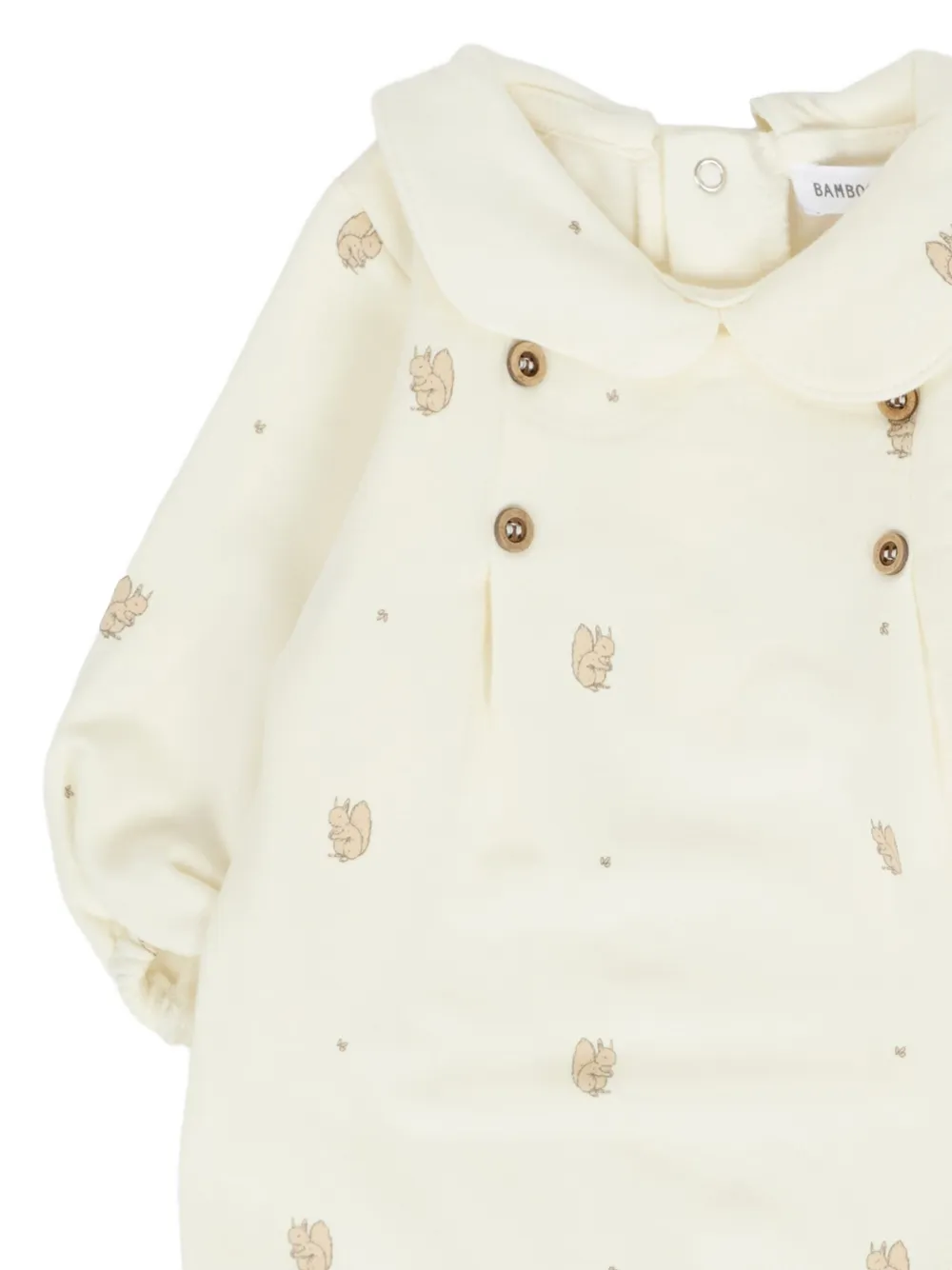 Bamboom Squirrel-print Babygrow In Neutral