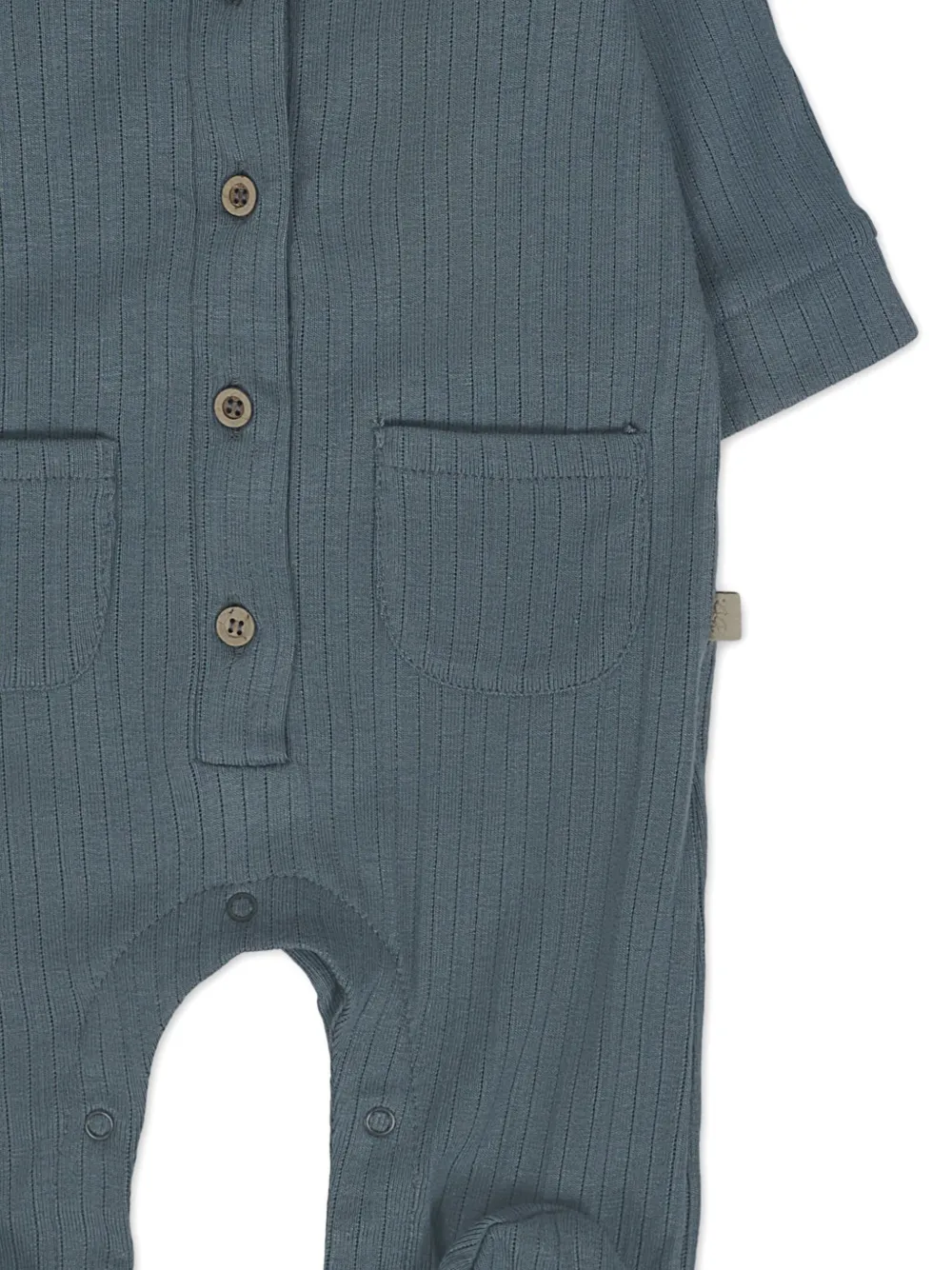 Bamboom Buttoned Pocket Babygrow In Blue