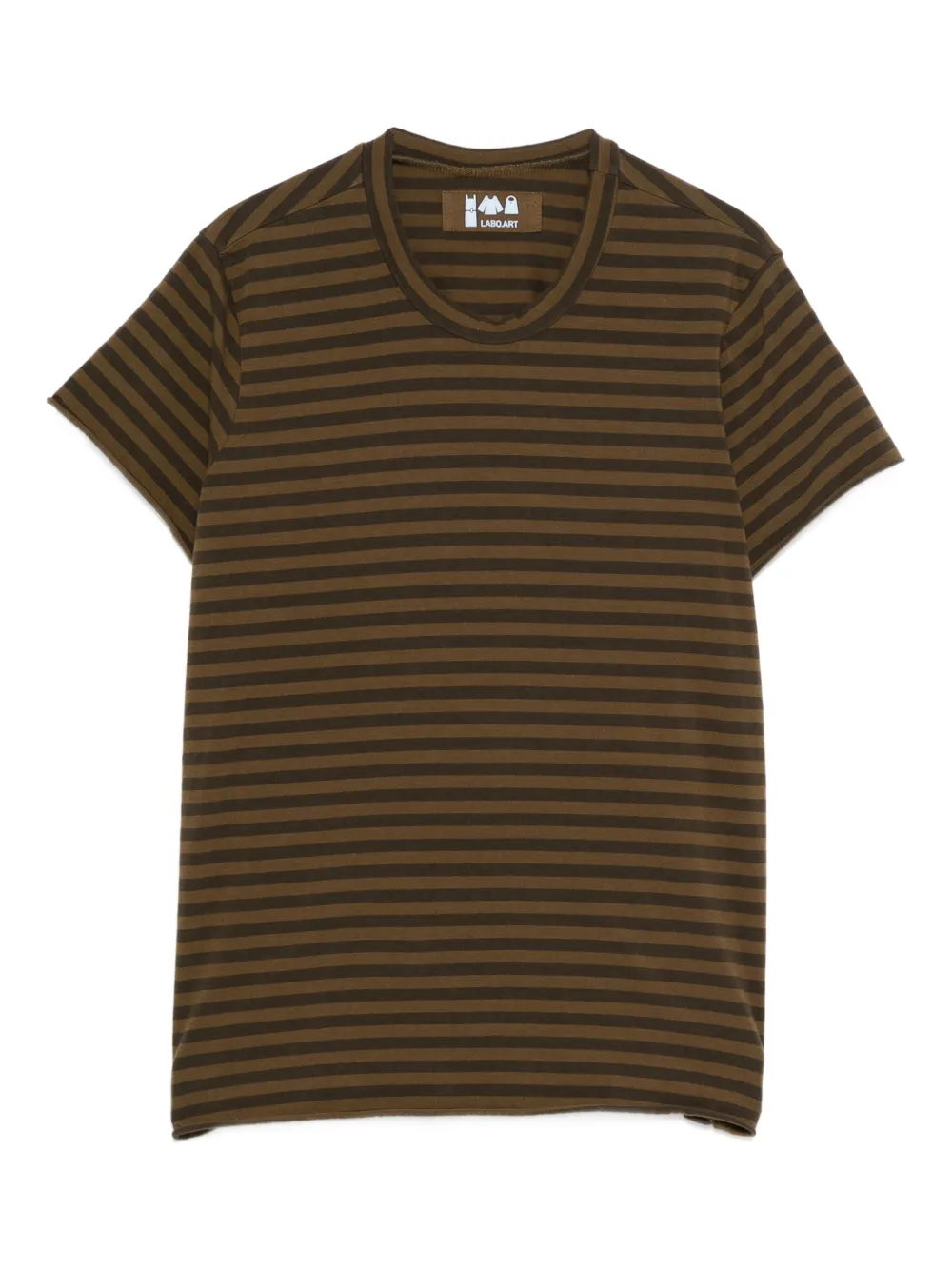 Labo Art Rico striped short-sleeve T-shirt - Braun