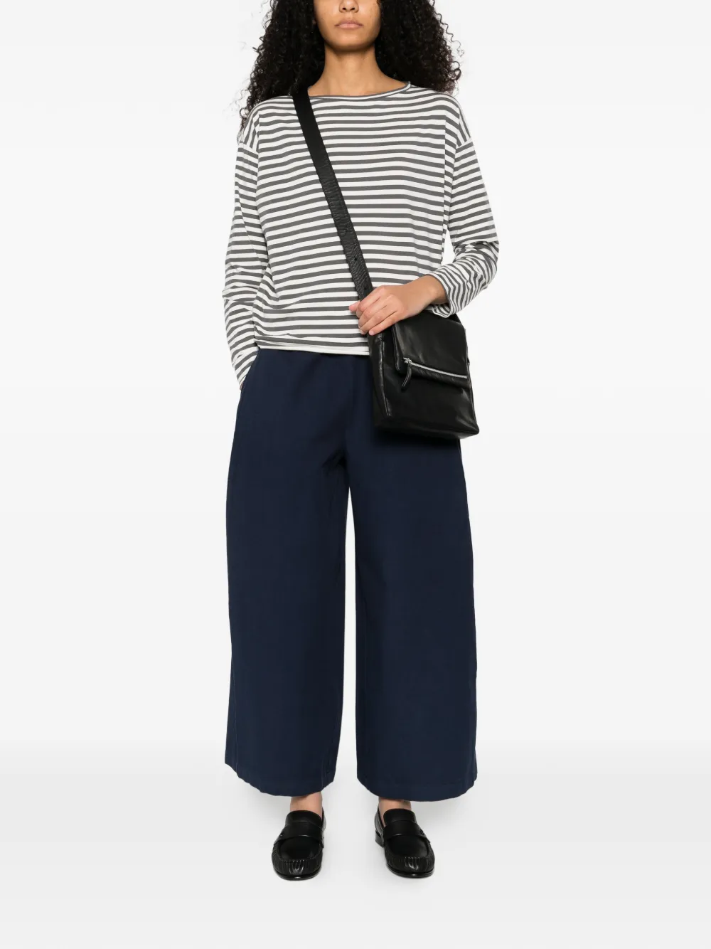  Labo Art Lola Striped Long-sleeve Top - White 