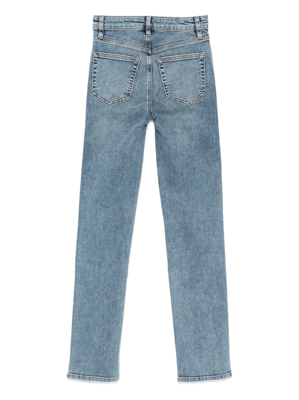 FRAME faded-effect straight-leg jeans - Blauw