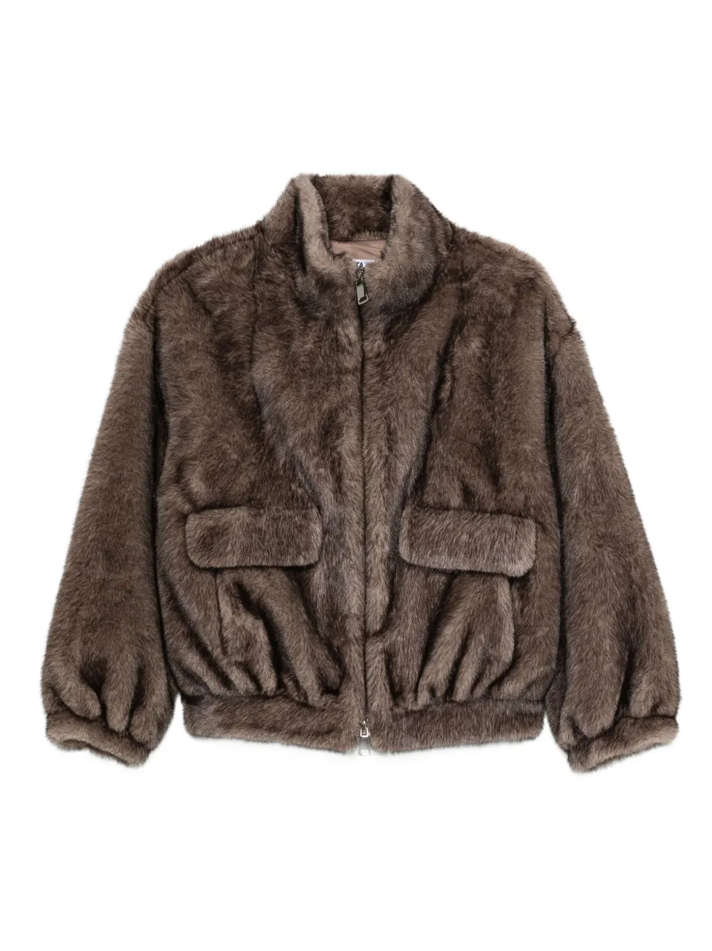 Betta Corradi faux fur bomber jacket | Brown | Image 1