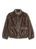 Betta Corradi faux fur bomber jacket - Brown