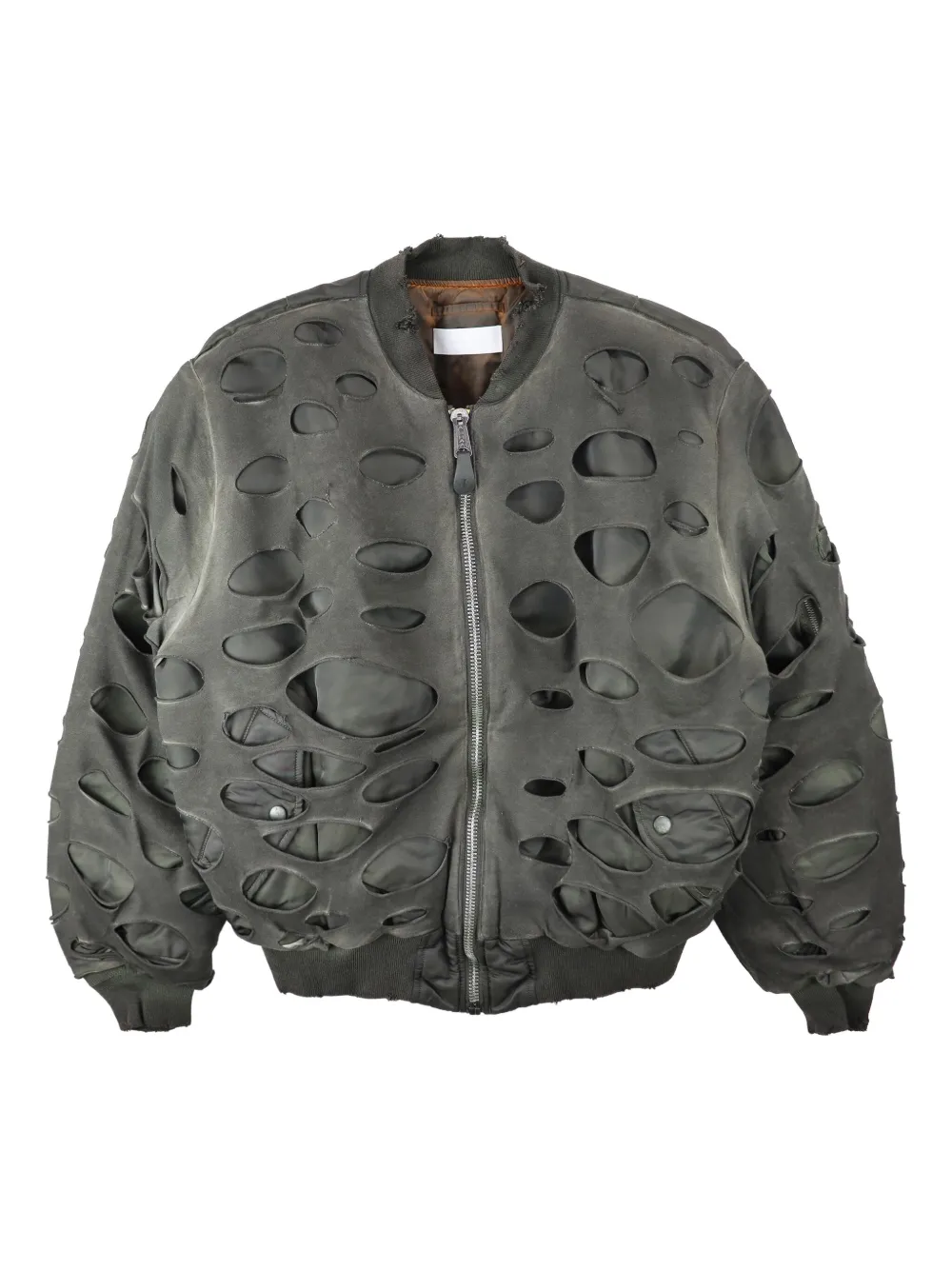 ALEXANDER DIGENOVA double-layer distressed bomber jacket | Green | Image 1