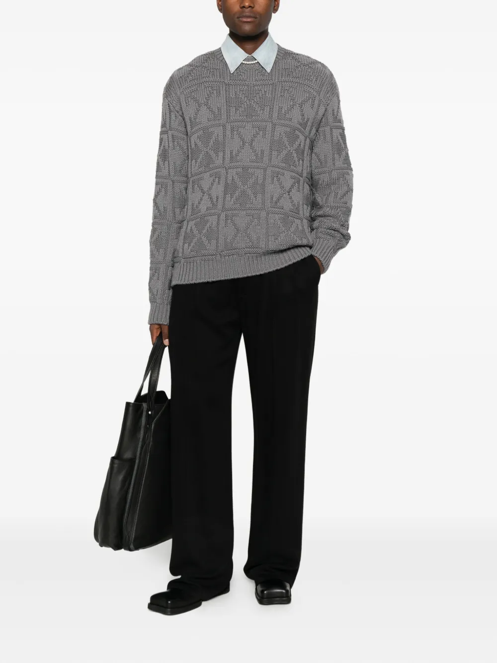 Off-White Trui met patroon - Grijs
