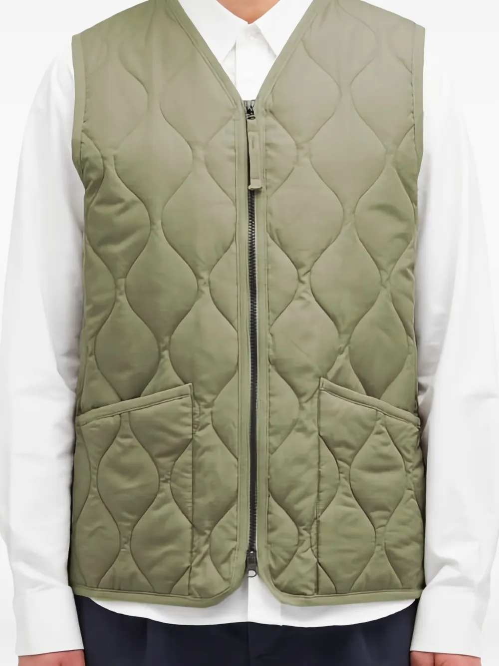 Taion V-neck quilted gilet | Waistcoats & Gilets | Image 2