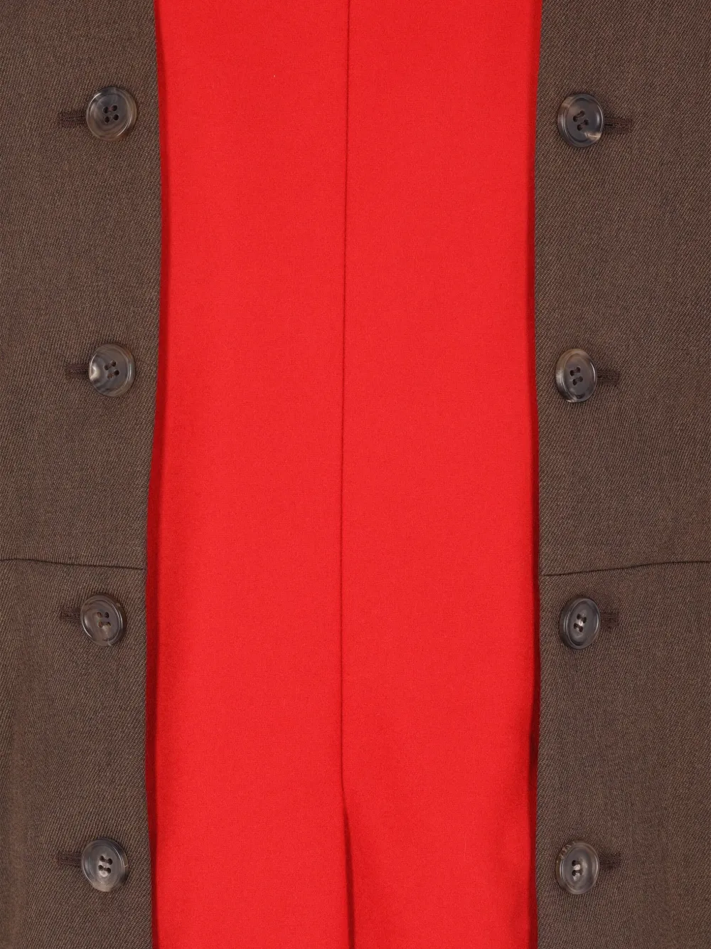 Comme Des Garçons Homme Deux Deconstructed Button Jacket In Brown