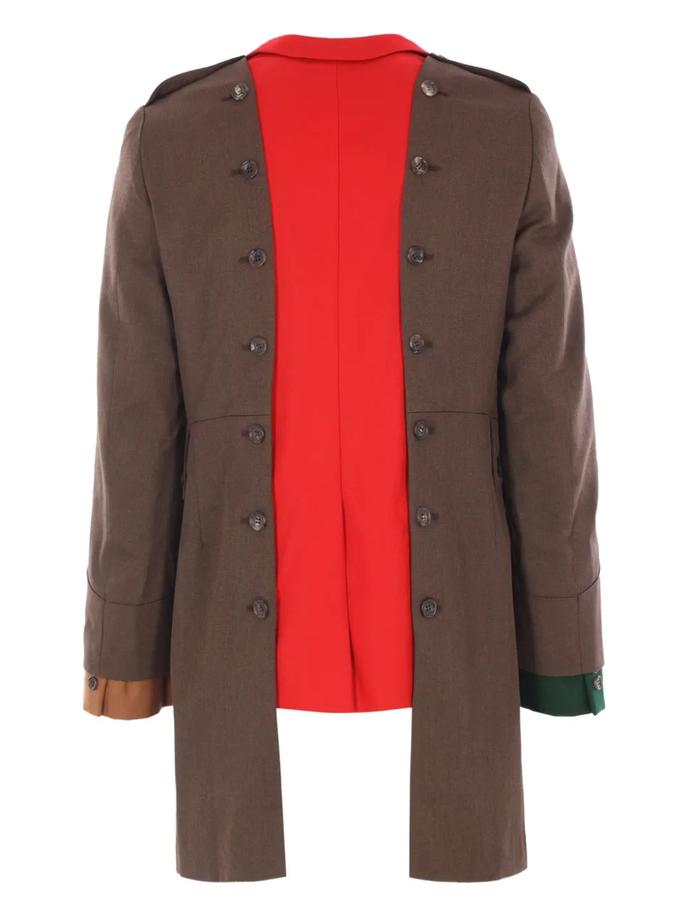Comme Des Garçons Homme Deux Deconstructed Button Jacket In Brown