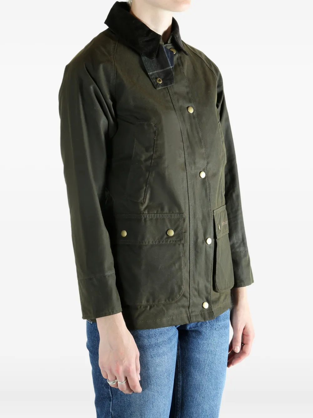 Barbour Jack met zak met knopen Groen