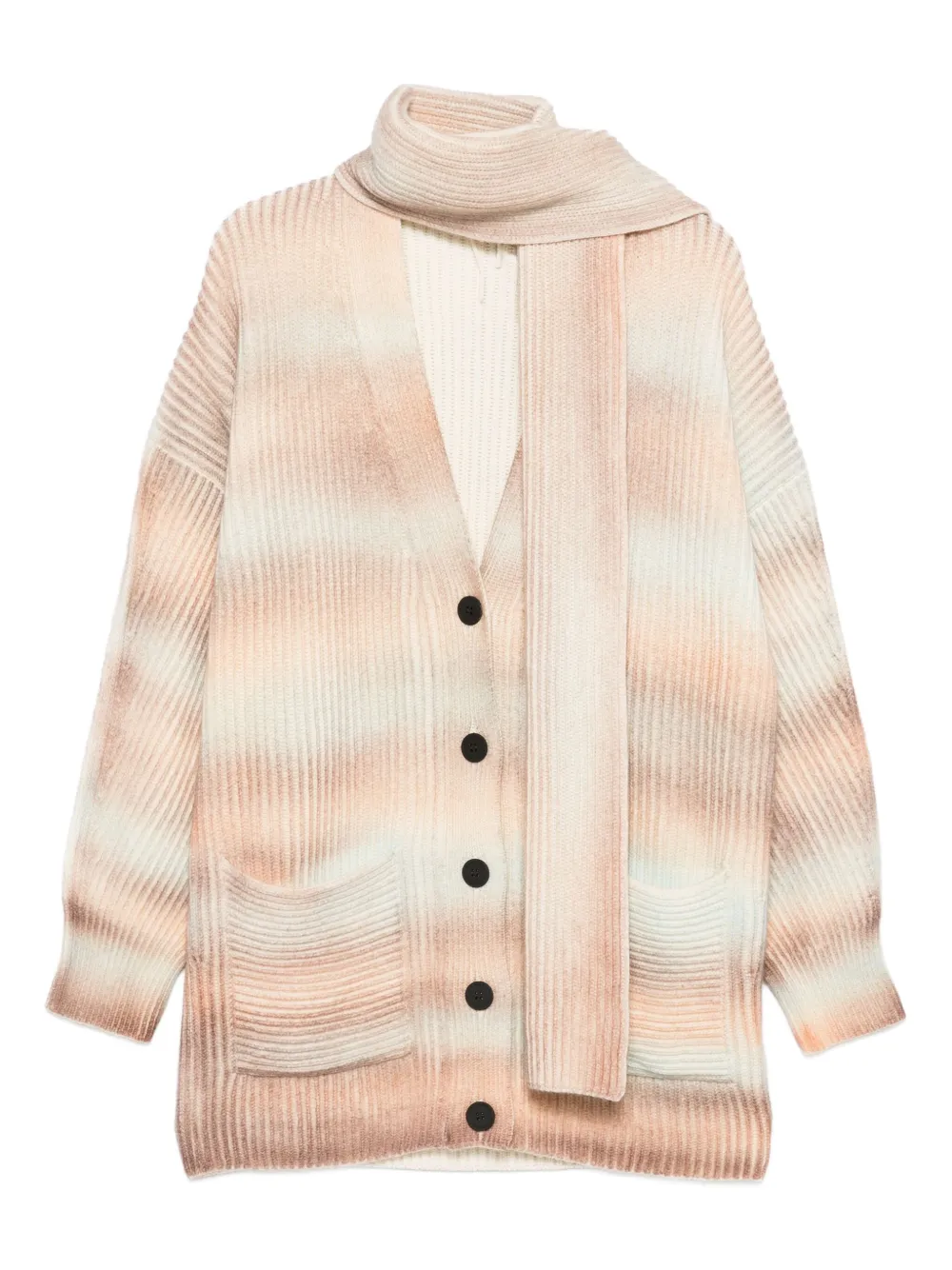 Canessa Scarf-detail Cardigan In Neutral