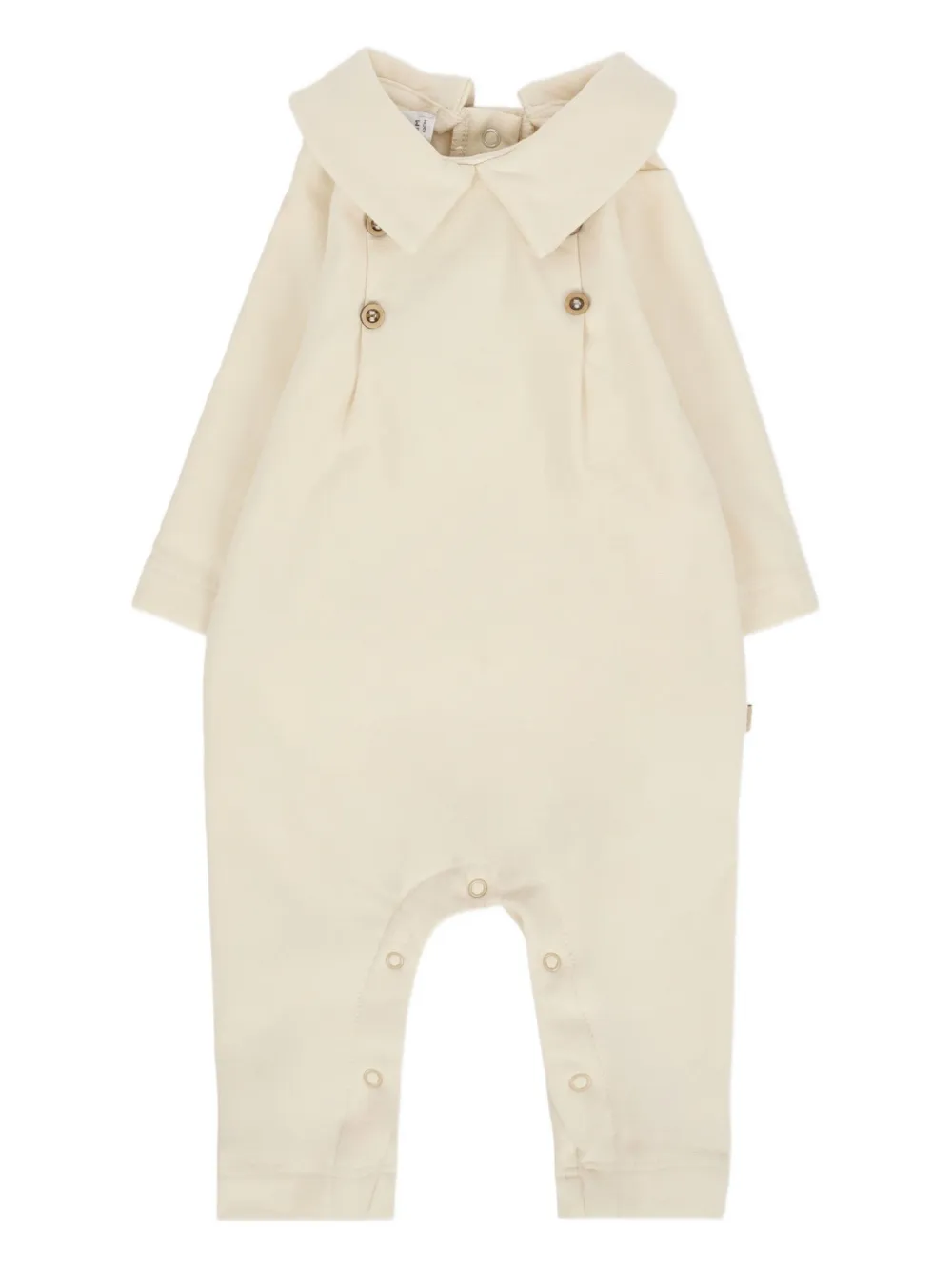 Bamboom Collared Buttoned Babygrow In Neutral