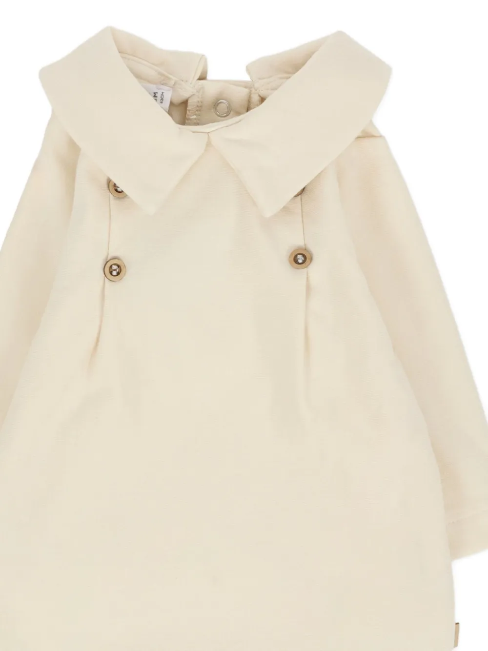 Bamboom Collared Buttoned Babygrow In Neutral