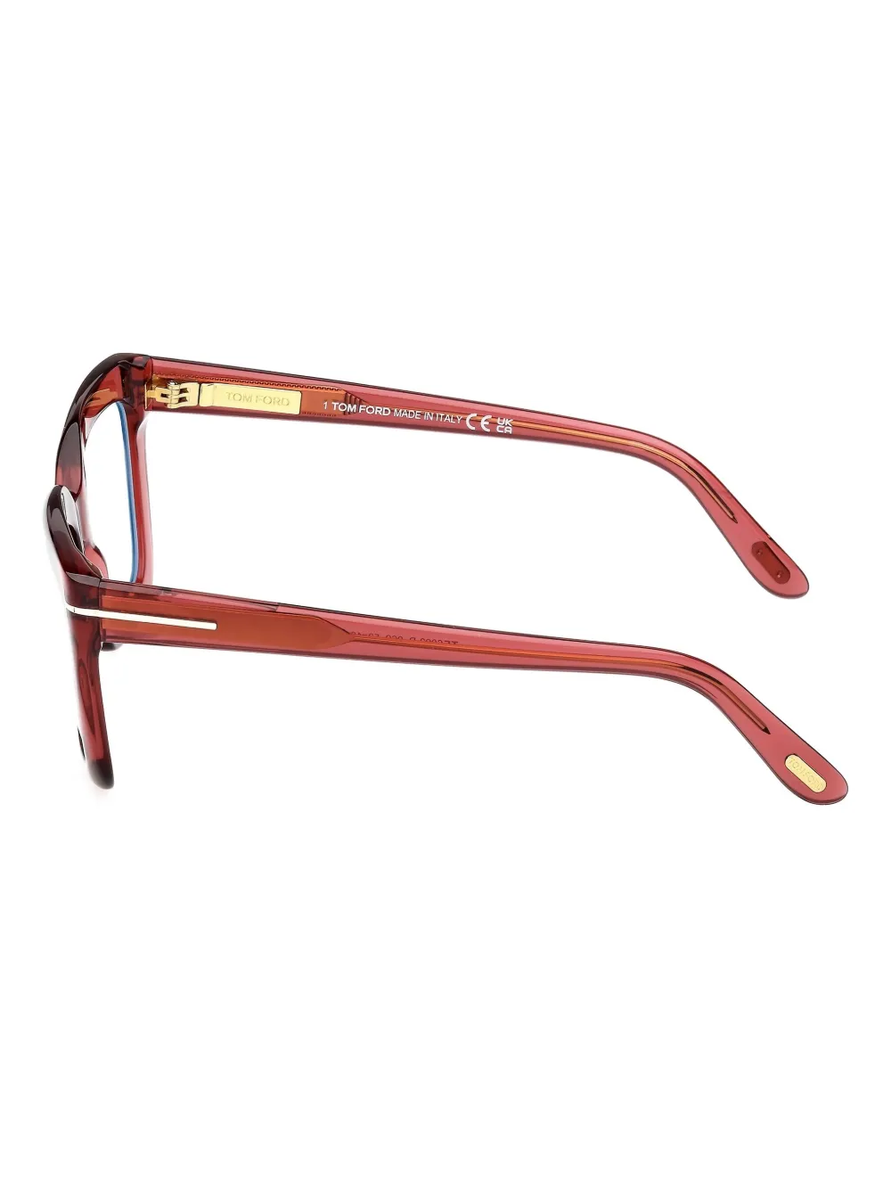 TOM FORD Eyewear Bril met vierkant montuur Rood