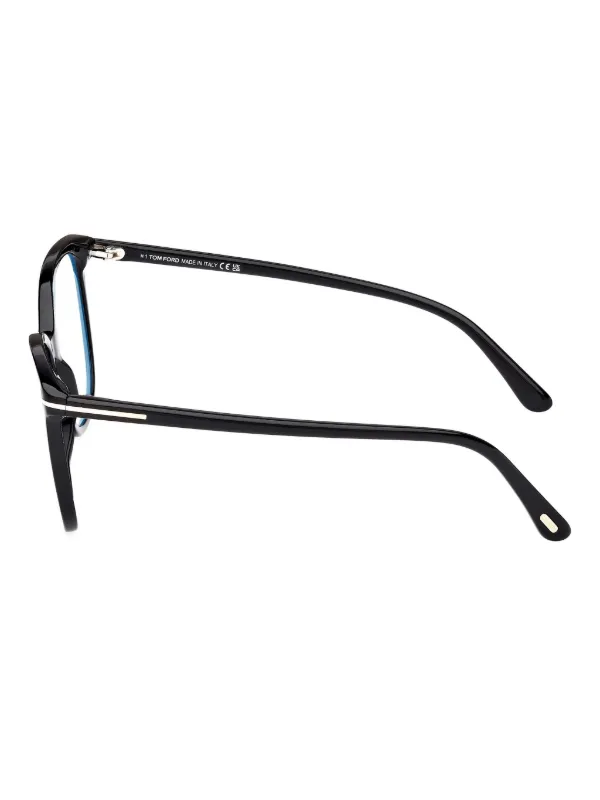 TOM FORD Eyewear ラウンドメガネフレーム | ブラック | FARFETCH JP