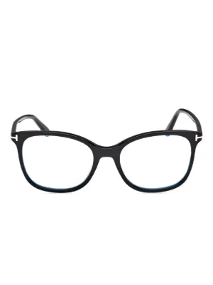 TOM FORD Eyewear スクエア眼鏡フレーム | ブラック | FARFETCH JP