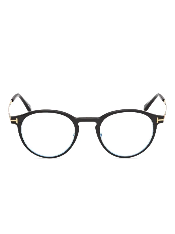 TOM FORD Eyewear ラウンドメガネフレーム | ブラック | FARFETCH JP