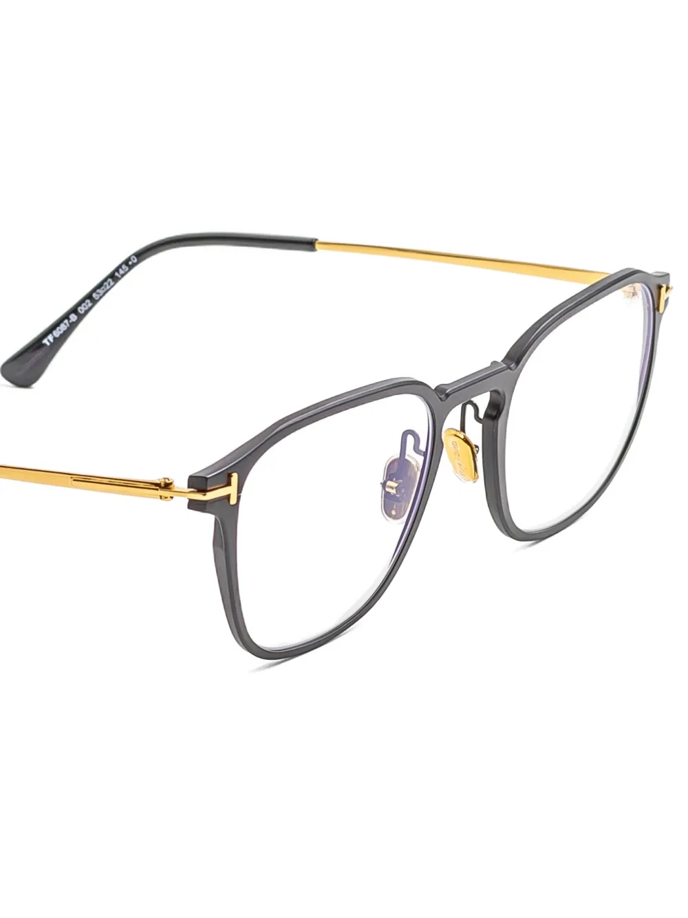 Tom Ford Rectangle-frame Glasses In Gray