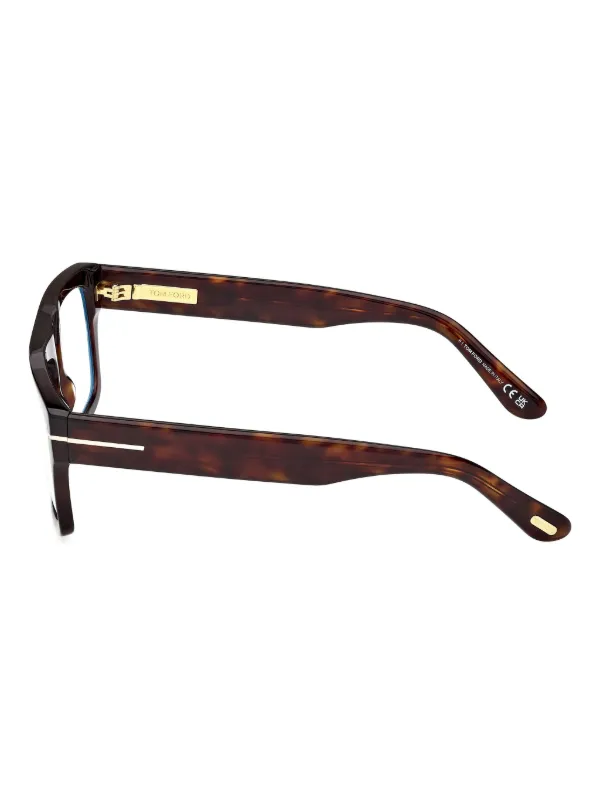 TOM FORD Eyewear square-frame Glasses | Brown | FARFETCH OM