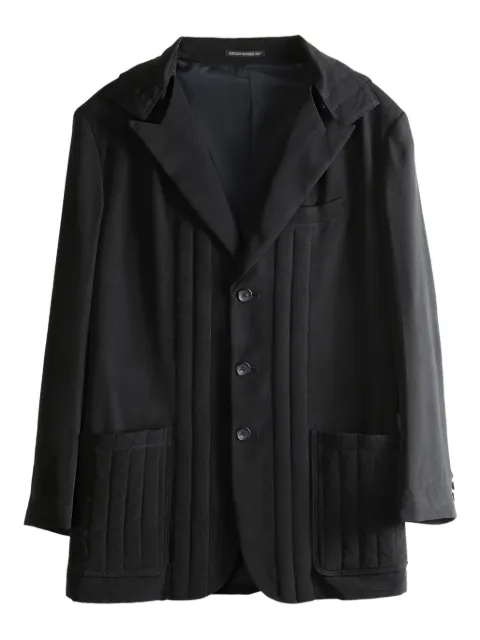 Yohji Yamamoto quilted-detail hooded blazer