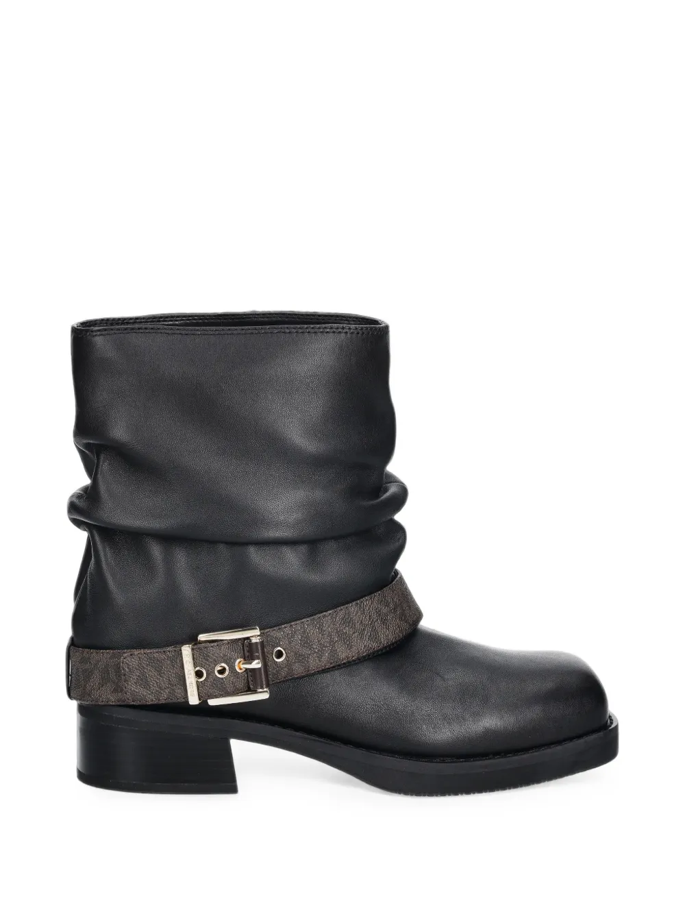 Michael Michael Kors Colby leather and signature logo ankle boots