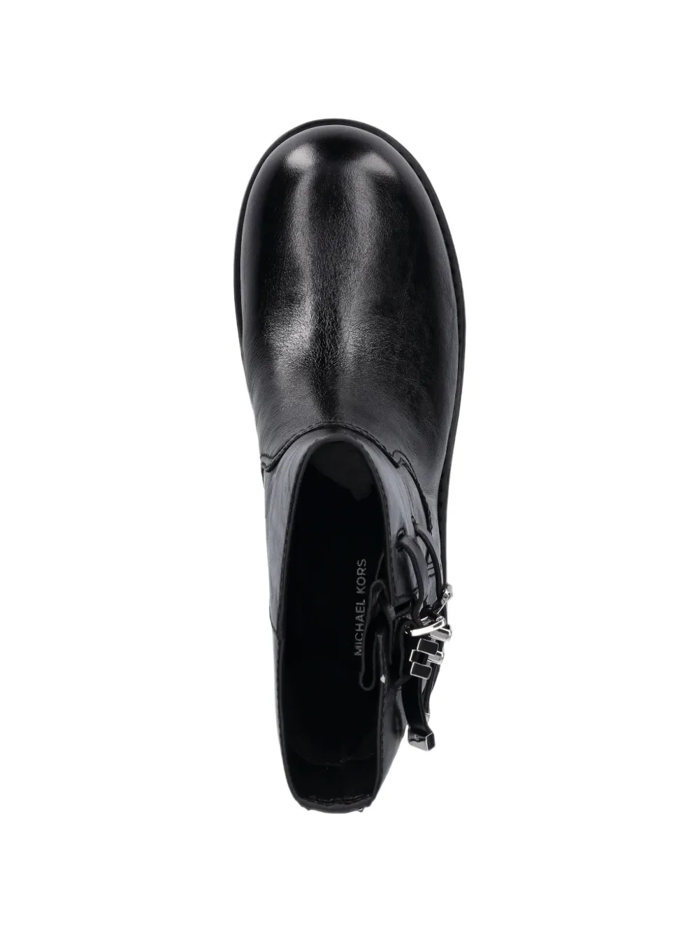 Michael Kors buckle-strap leather boots Zwart