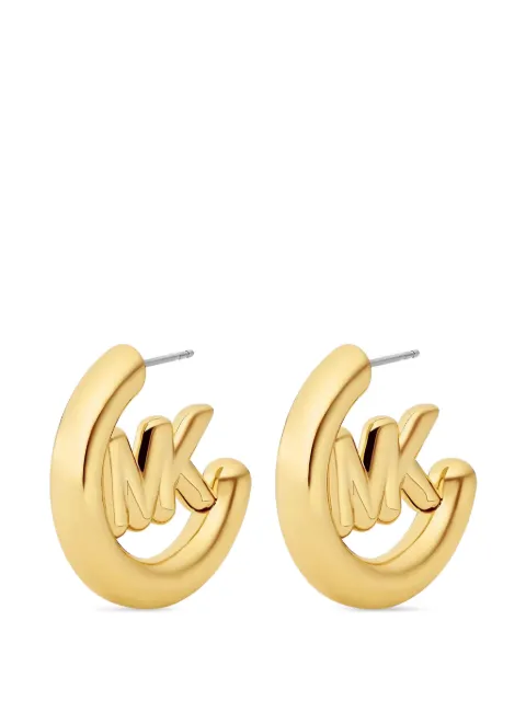 Michael Kors logo-hoop earrings