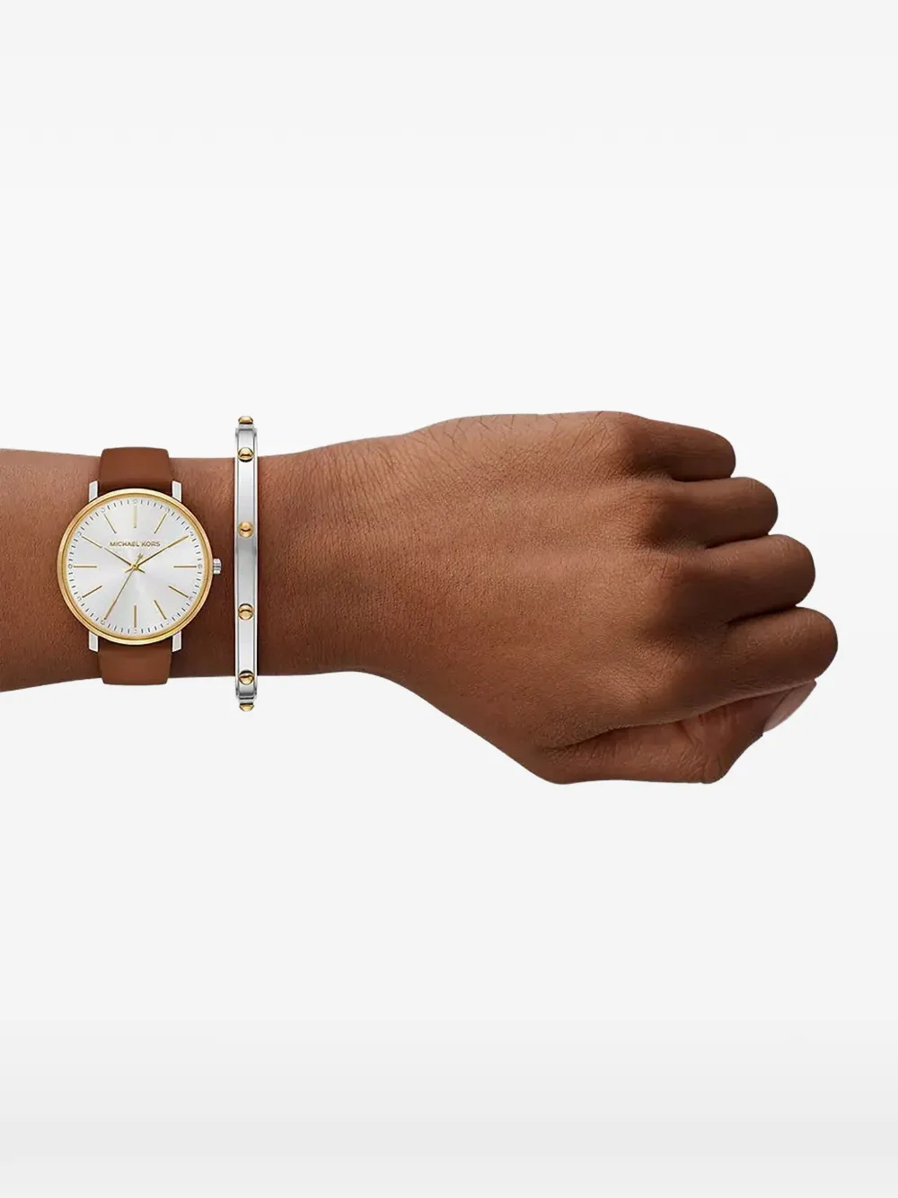 Michael Kors Pyper gold-tone 38mm watch set - Zilver