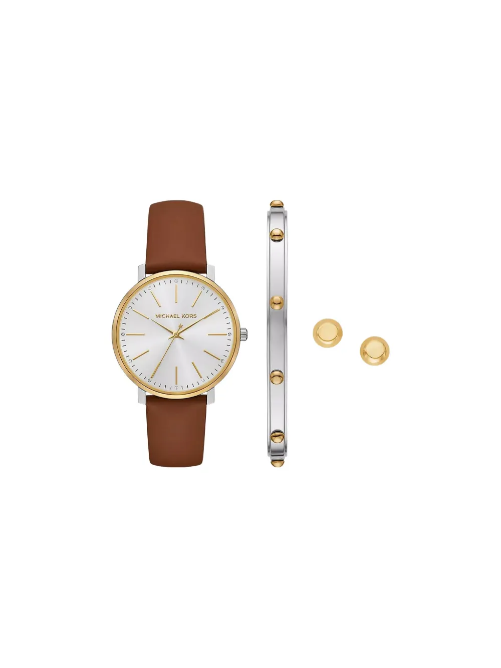 Michael Kors Pyper gold-tone 38mm watch set | Silver | Image 1