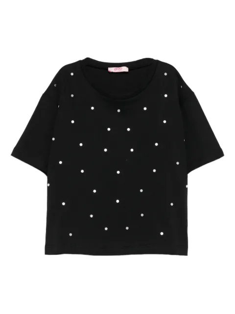 Liu Jo Kids playera con detalles de strass