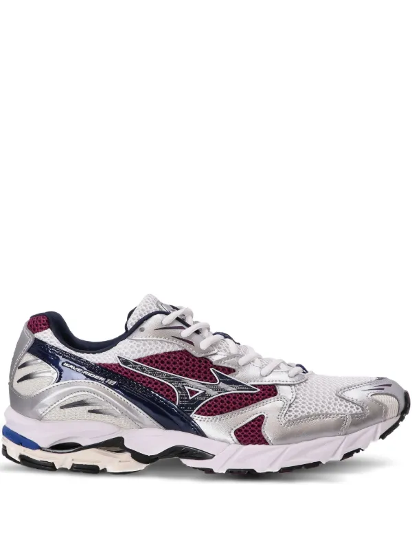Mizuno Wave Rider 10 Panelled Sneakers Grey FARFETCH PH