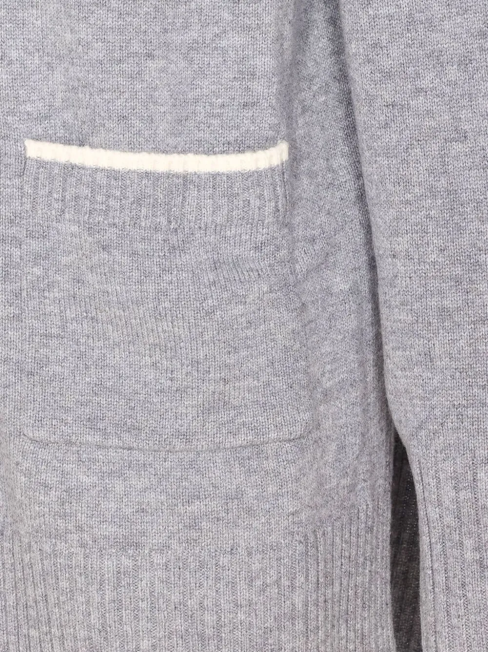 PINKO Geribbeld vest met opgestikte zak Grijs