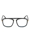 TOM FORD Eyewear hinge-detail double-bridge glasses - Black